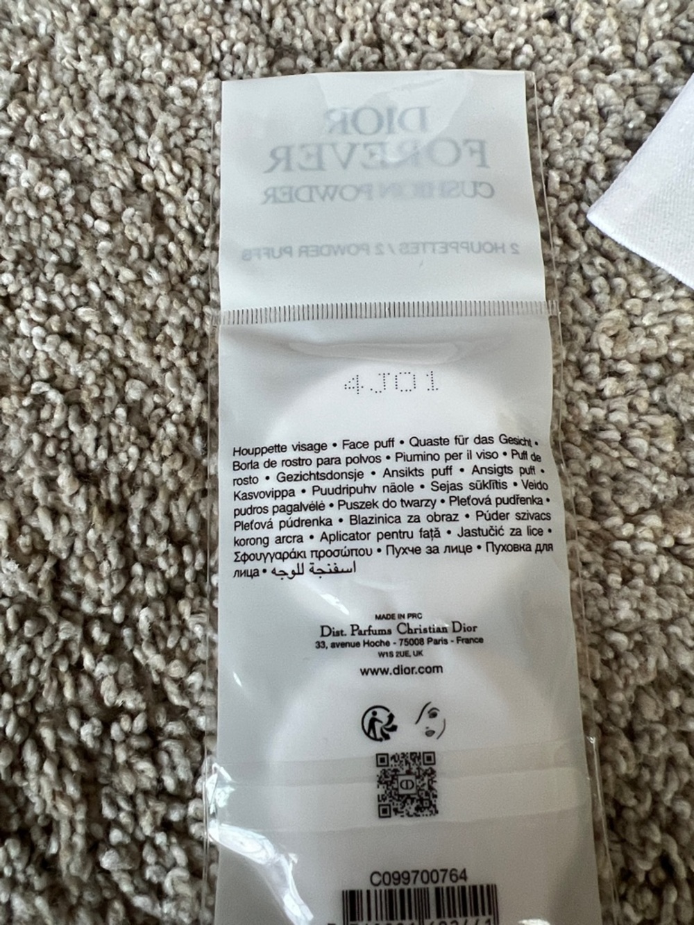 Dior White Cushion Powder Puffs & Miss Dior Sample New - Picture 3 of 7